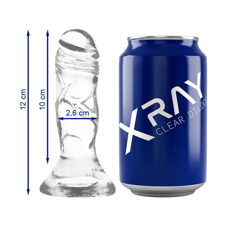 X RAY: Clear 12 cm × 2,6 cm, materiał Jelly — dildo realistyczne
