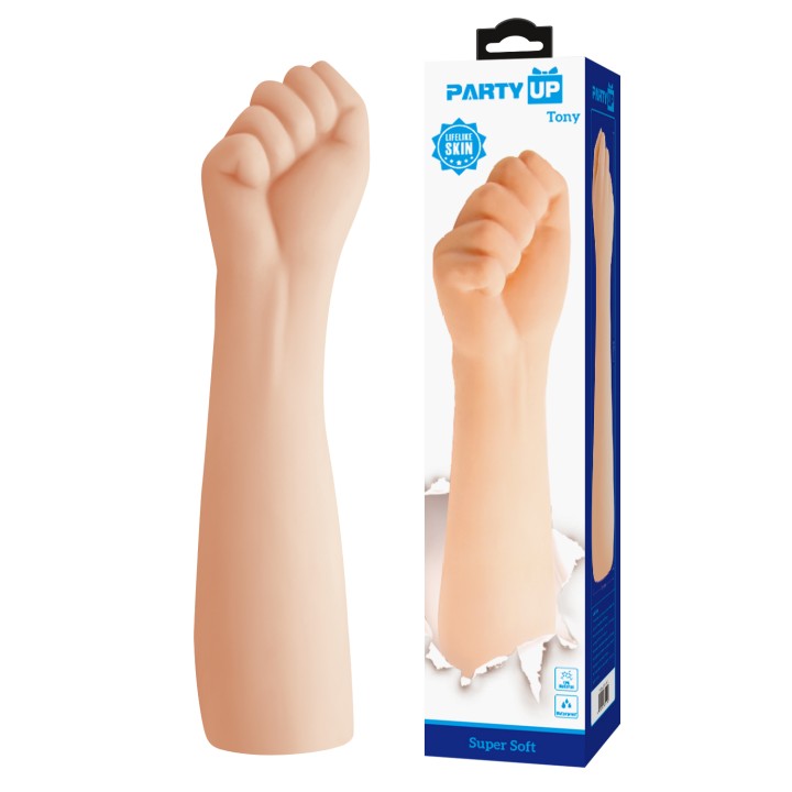 Party Up: dildo w kształcie dłoni pięść cielisty Tony