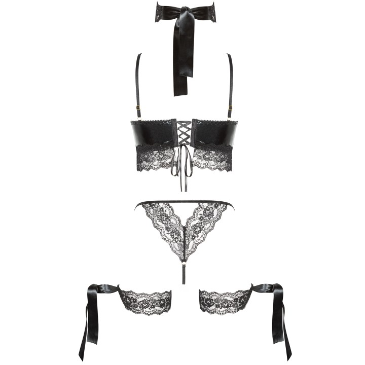 Shaquila set (Beauty Night) — opaska na oczy, komplet bielizny
