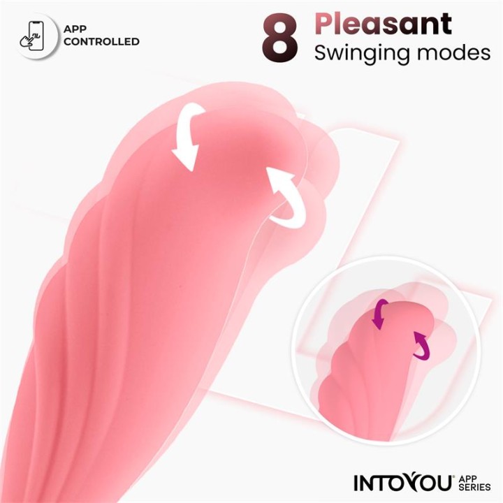 JAJKO WIBRUJĄCE OSCYLUJĄCE 8 TRYBÓW APLIKACJA USB WODOODPORNE - INTOYOU