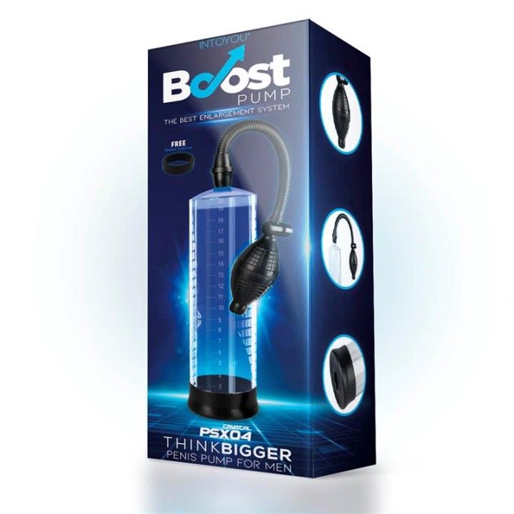 RĘCZNA POMPKA DO PENISA PSX04 PRZEZROCZYSTA PRÓŻNIOWA - BOOST PUMPS