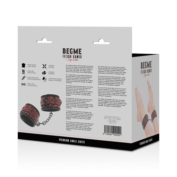 BEGME Red Edition: regulowana konstrukcja — kajdanki BDSM