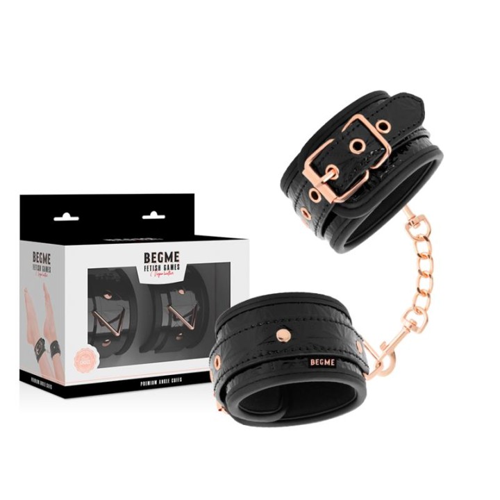 Black Edition | kajdanki BDSM BEGME, podszycie neoprenowe