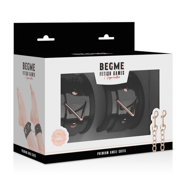 Black Edition | kajdanki BDSM BEGME, podszycie neoprenowe