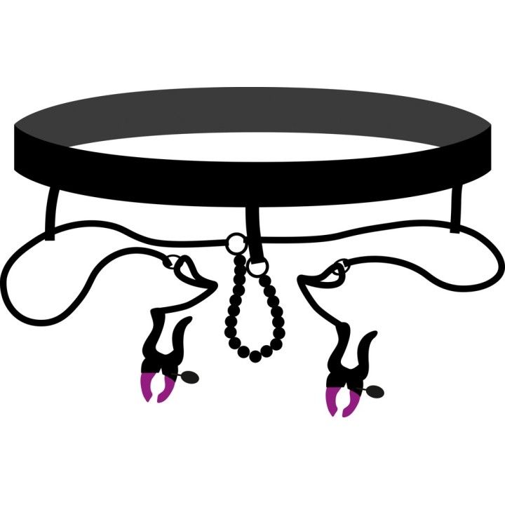 BK pearl string&silicone clamp