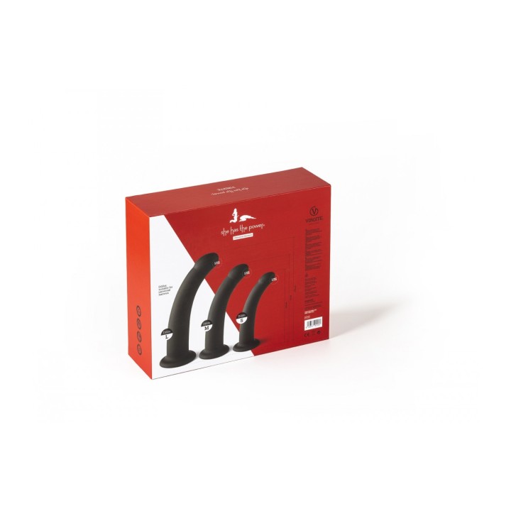 SET OF 3 DILDOS SIZE S / M / L BLACK