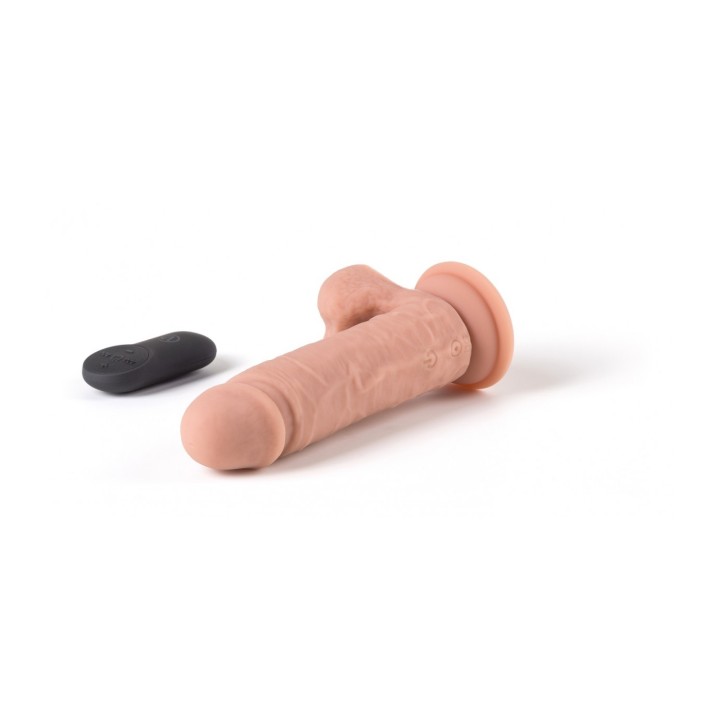 REALISTIC VIBRATOR "R12" FLESH 14.4CM W/ REMOTE CONTROL