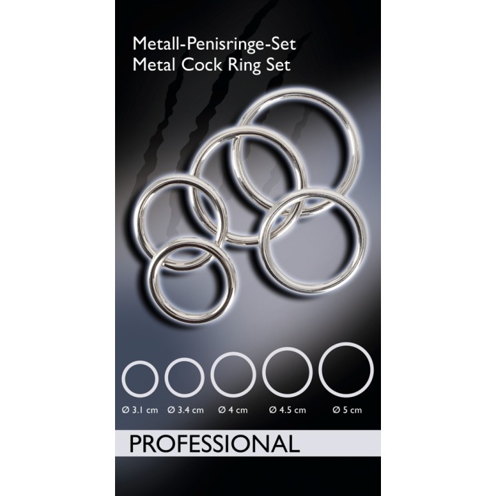 Bad Kitty Set of 5 Metal Rings
