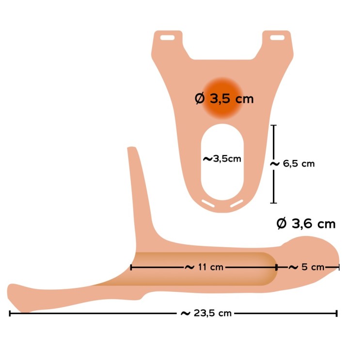 Silicone Strap-on +5cm medium