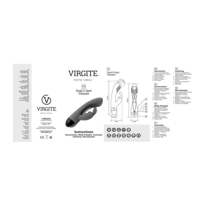RECHARGEABLE VIBRATOR V6 PURPLE