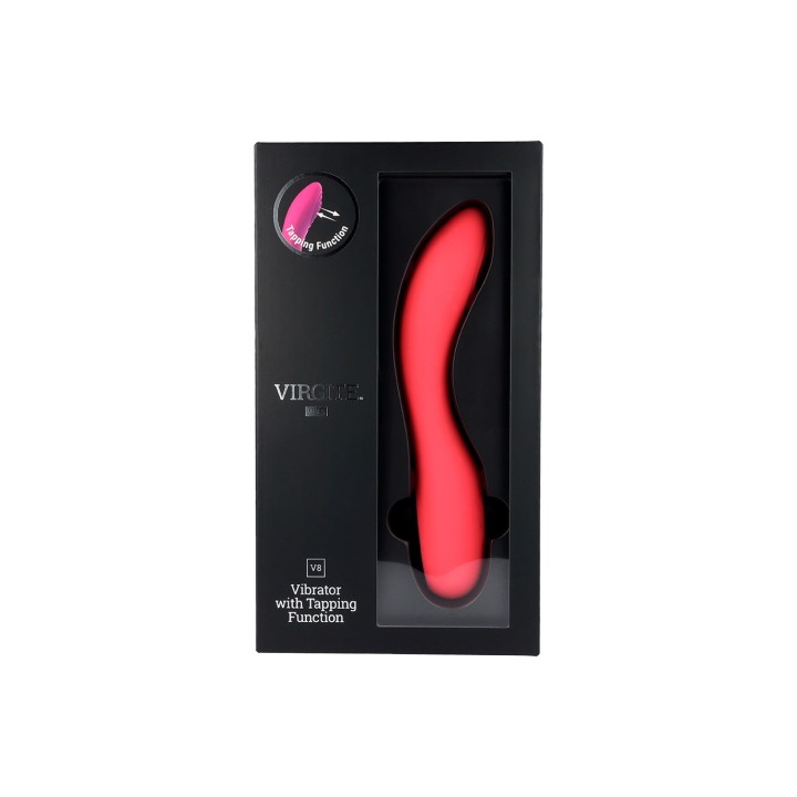V8 PINK RECHARGEABLE TAPPING VIBRATOR
