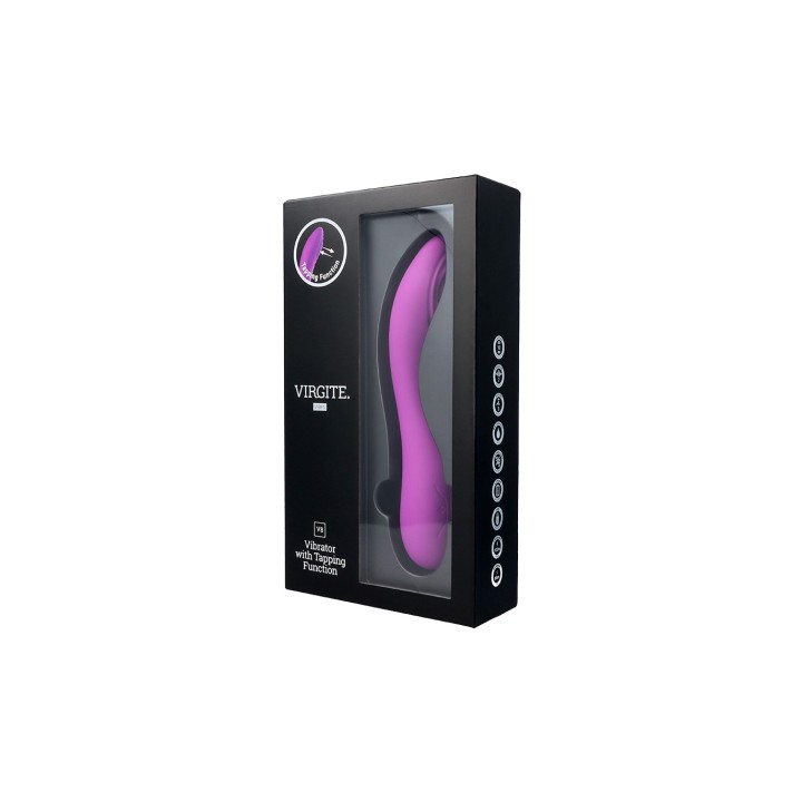 RECHARGEABLE TAPPING VIBRATOR V8 PURPLE