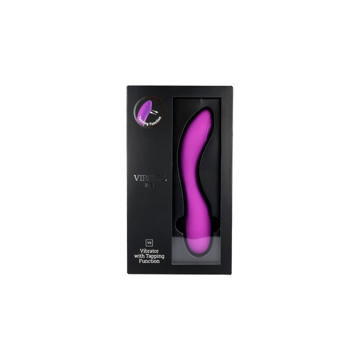 RECHARGEABLE TAPPING VIBRATOR V8 PURPLE