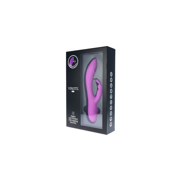 V9 RECHARGEABLE TAPPING VIBRATOR PURPLE