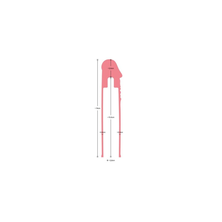 REALISTIC PENIS SHEATH S1 FLESH 16'5 CM