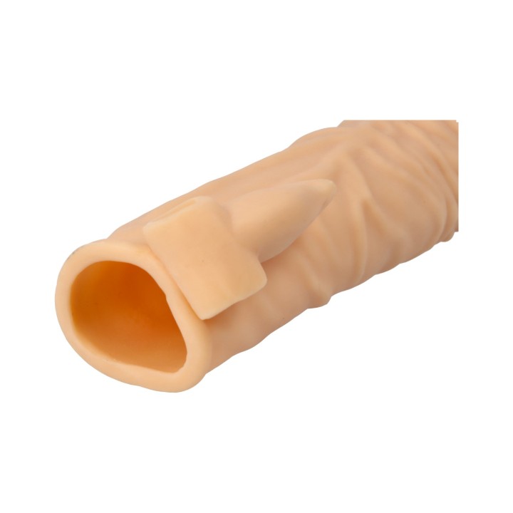 REALISTIC PENIS SHEATH S4 FLESH 20 CM W/ VIBRATION