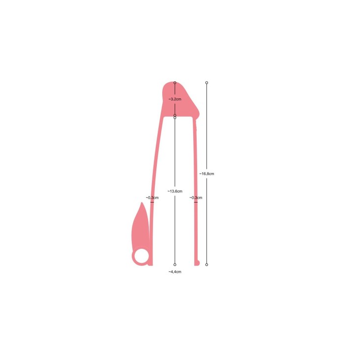 REALISTIC PENIS SHEATH S4 FLESH 20 CM W/ VIBRATION