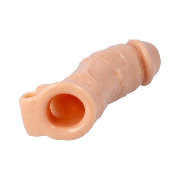 REALISTIC PENIS SHEATH S7 FLESH 21 CM W/ VIBRATION