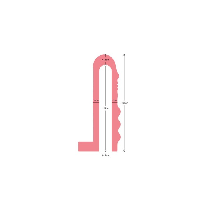 REALISTIC PENIS SHEATH S9 FLESH 16'4 CM