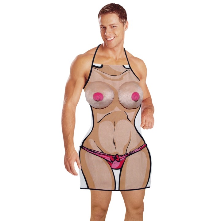Boobs Apron — fartuch, pluszowe piersi — kein Label