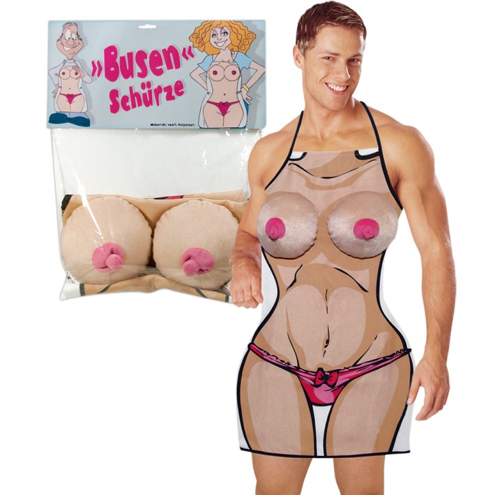 Boobs Apron — fartuch, pluszowe piersi — kein Label