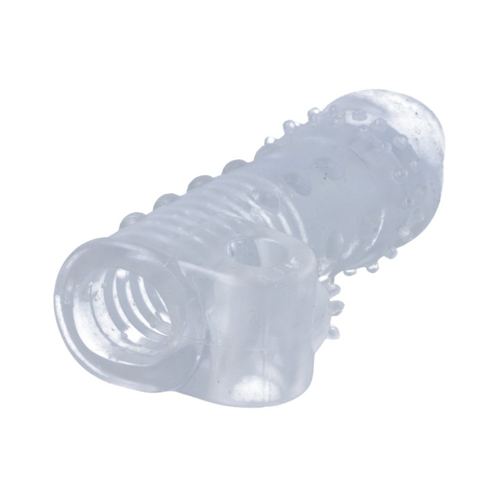 REALISTIC PENIS SHEATH S11 TRANSPARENT 15'5 CM W/ VIBRATION