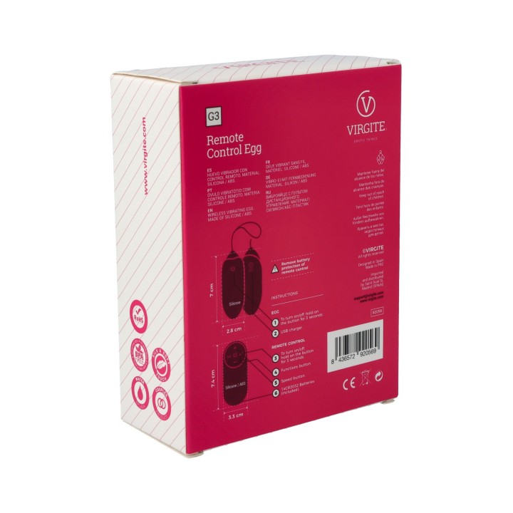G3 RECHARGEABLE PINK VIBRATING EGG