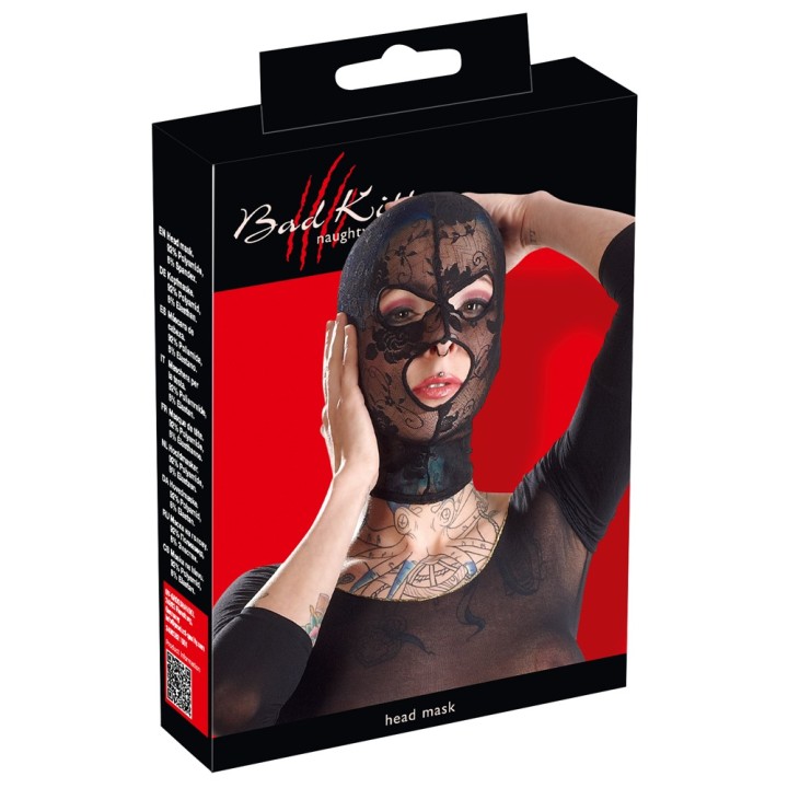 Mask black — maska, dodatek spandexu — Bad Kitty