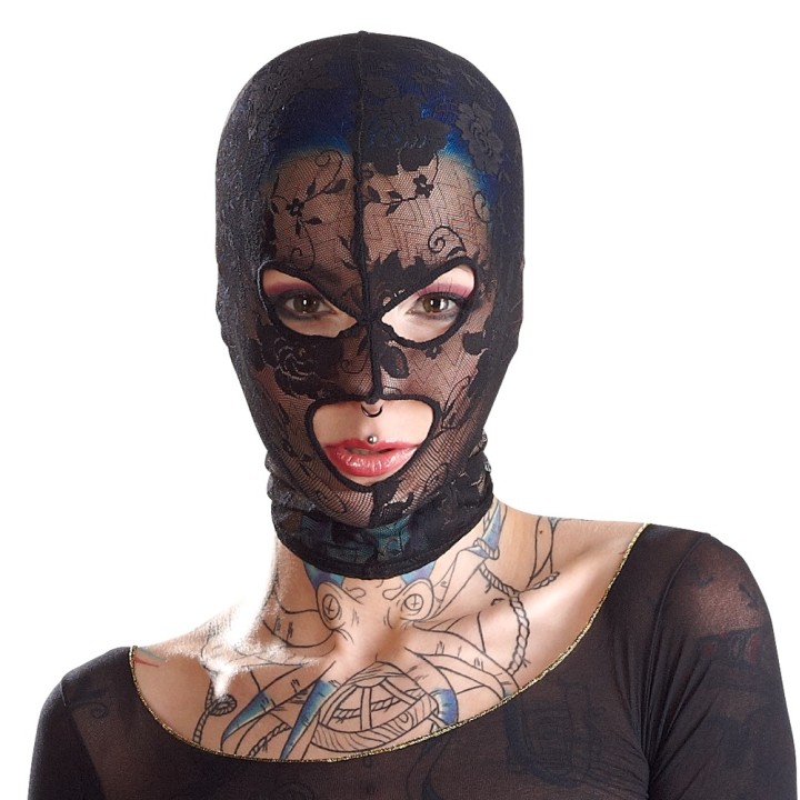 Mask black — maska, dodatek spandexu — Bad Kitty