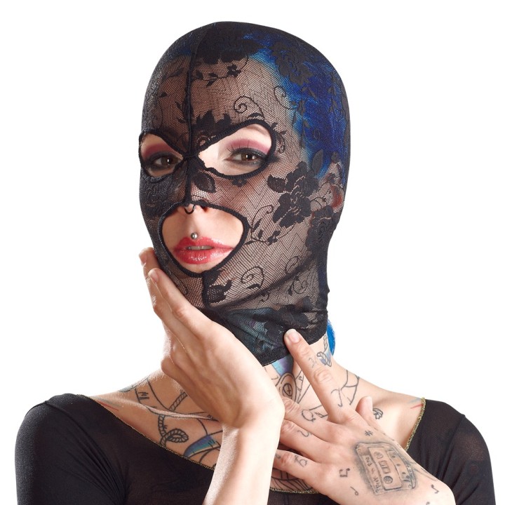 Mask black — maska, dodatek spandexu — Bad Kitty