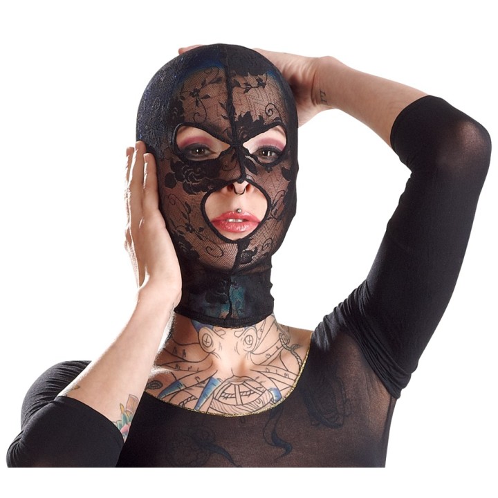 Mask black — maska, dodatek spandexu — Bad Kitty