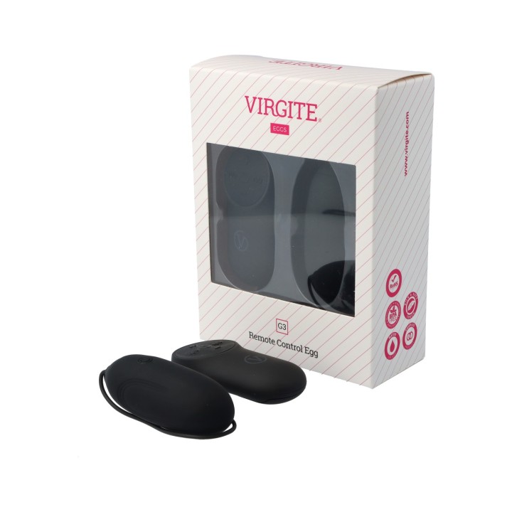 BLACK RECHARGEABLE VIBRATING EGG G3