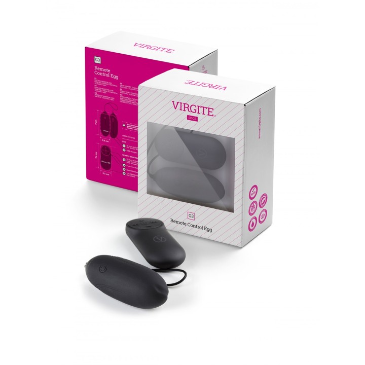 BLACK RECHARGEABLE VIBRATING EGG G3