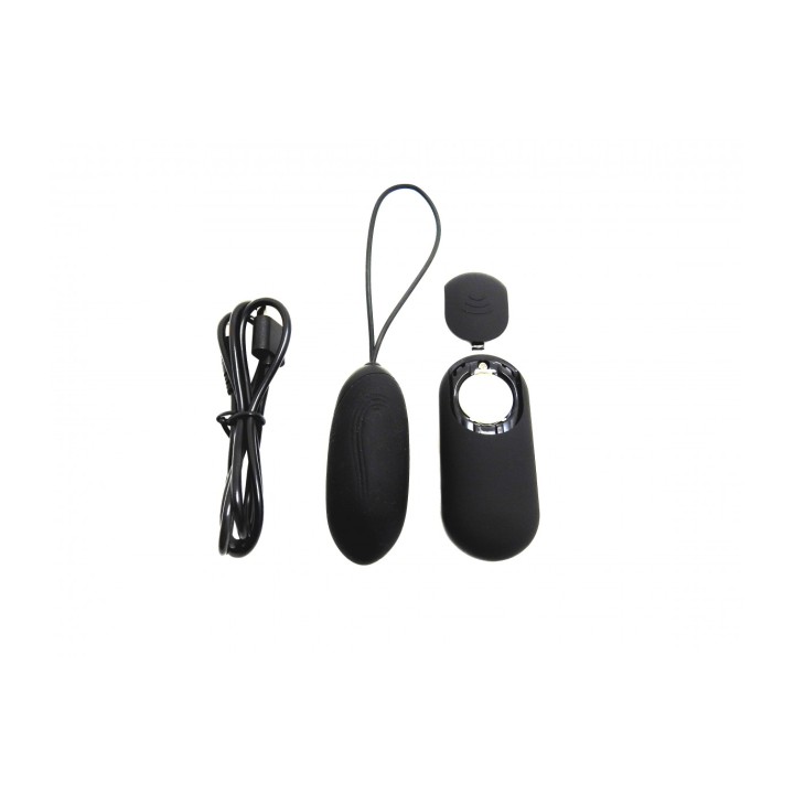 BLACK RECHARGEABLE VIBRATING EGG G3