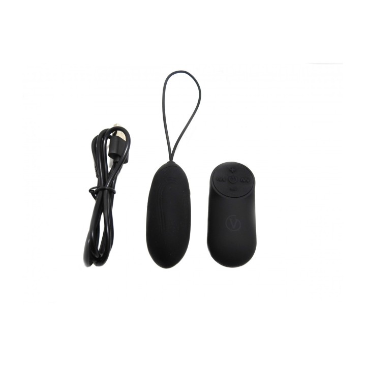 BLACK RECHARGEABLE VIBRATING EGG G3