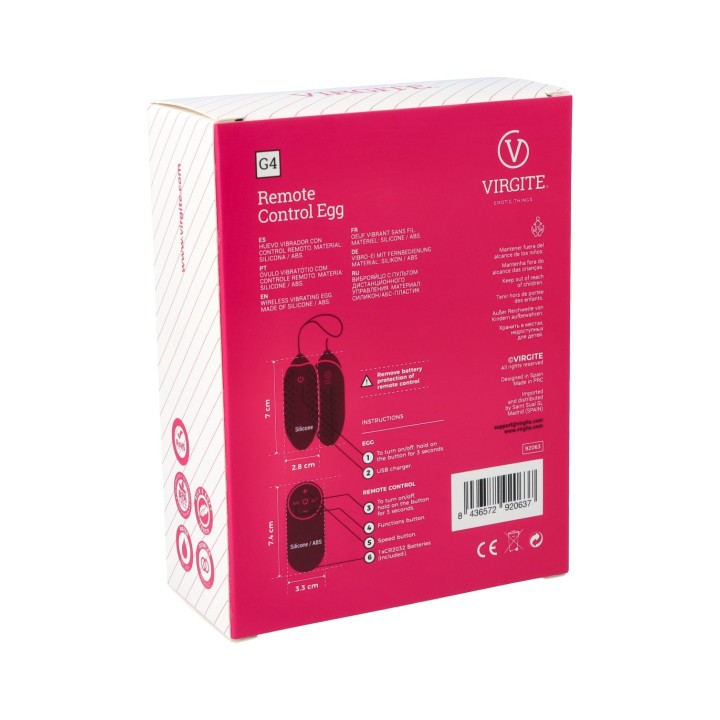 G4 VIBRATOR EGG RECHARGEABLE BLACK