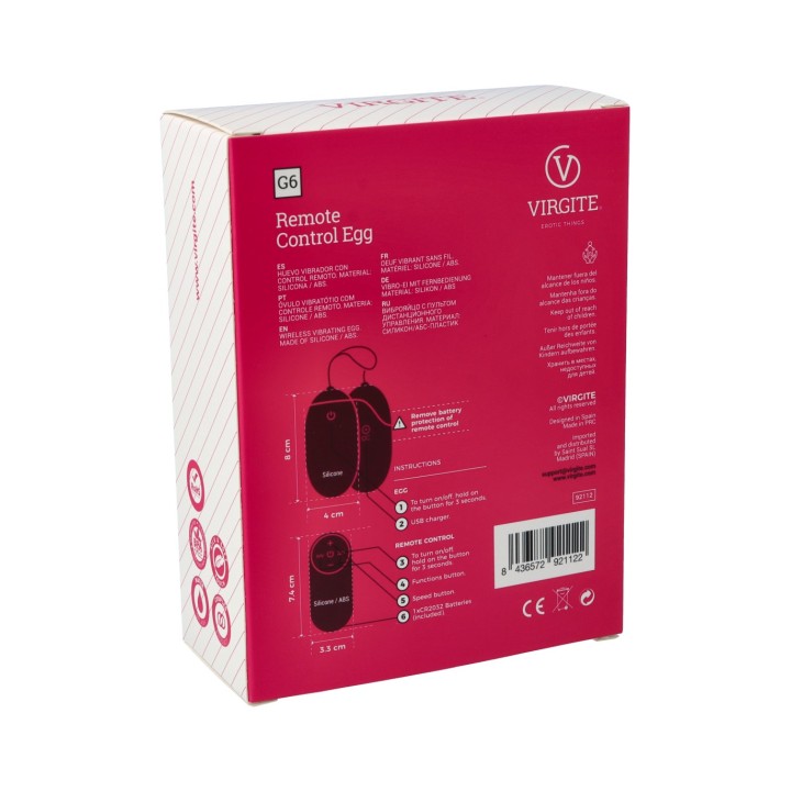 G6 RECHARGEABLE PINK VIBRATING EGG