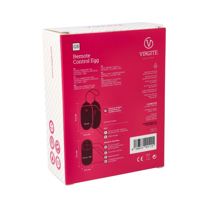 VIBRATOR EGG G5 RECHARGEABLE BLACK