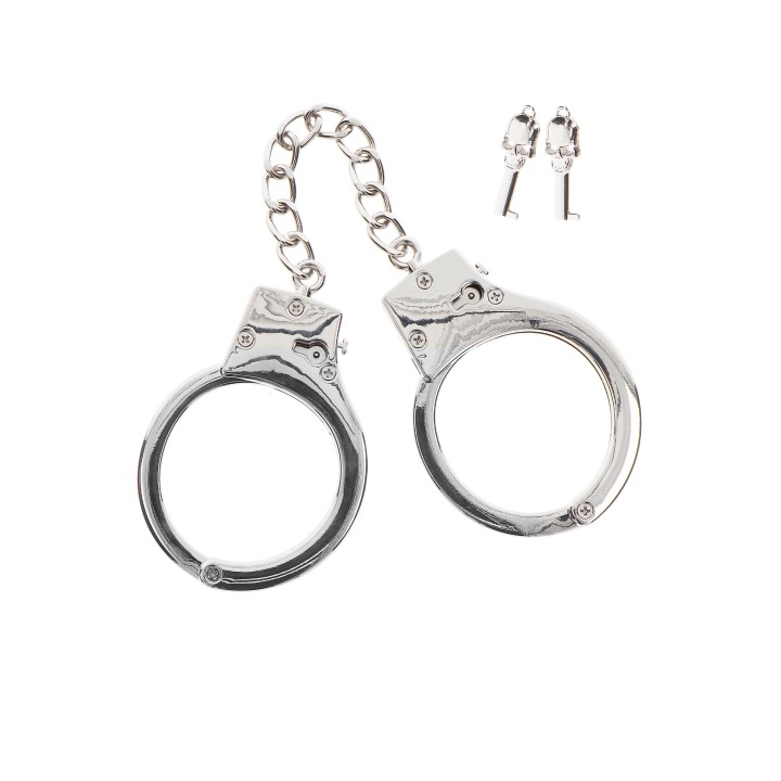 Taboom Bondage Essentials Silver Plated BDSM Handcuffs