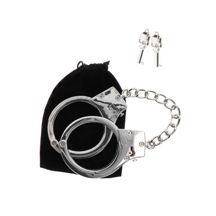 Taboom Bondage Essentials Silver Plated BDSM Handcuffs