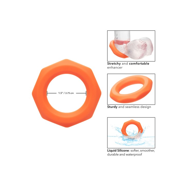 CalExotics Alpha Liquid Silicone Sexagon Ring
