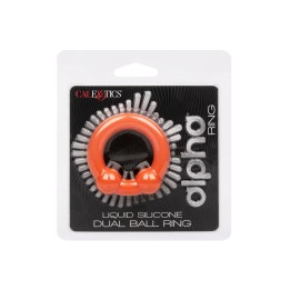 CalExotics Alpha Liquid Silicone Dual Ball Ring