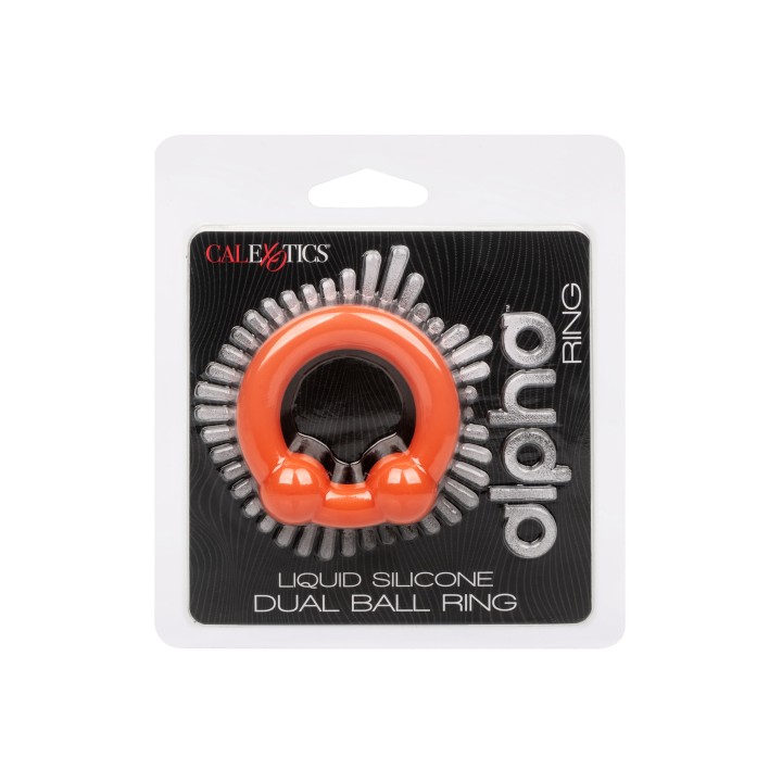 CalExotics Alpha Liquid Silicone Dual Ball Ring