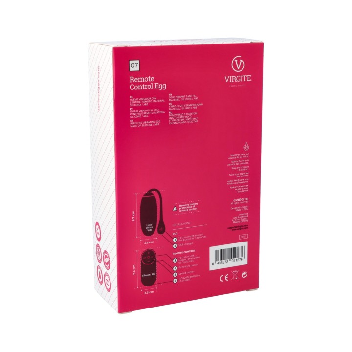 G7 RECHARGEABLE PURPLE VIBRATING EGG