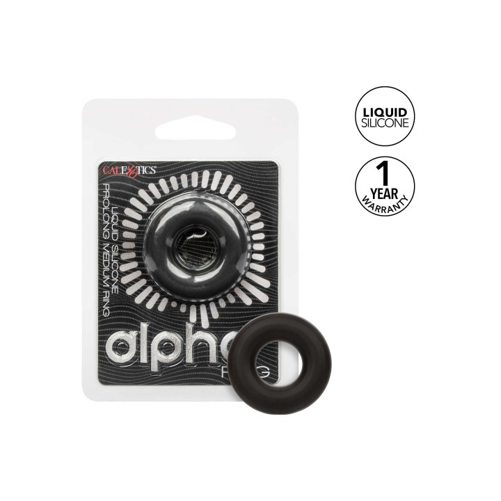 CalExotics Alpha Liquid Silicone Prolong Medium Ring