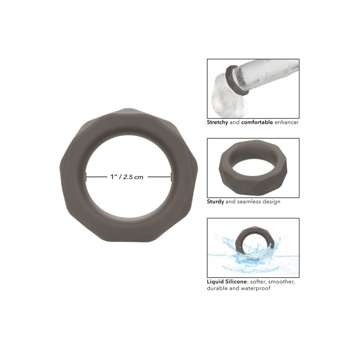 CalExotics Alpha Liquid Silicone Prolong Prismatic Ring