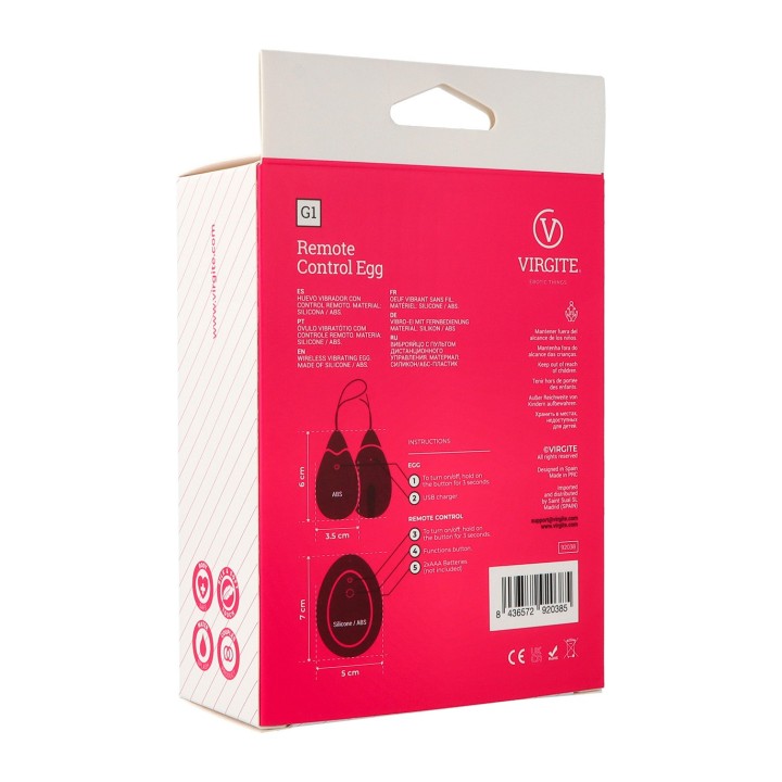 G1 RECHARGEABLE PINK EGG WITH REMOTE CONTROL