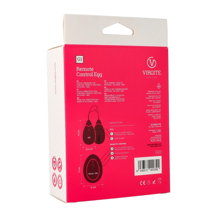 G1 RECHARGEABLE EGG WITH REMOTE CONTROLLER PURPLE
