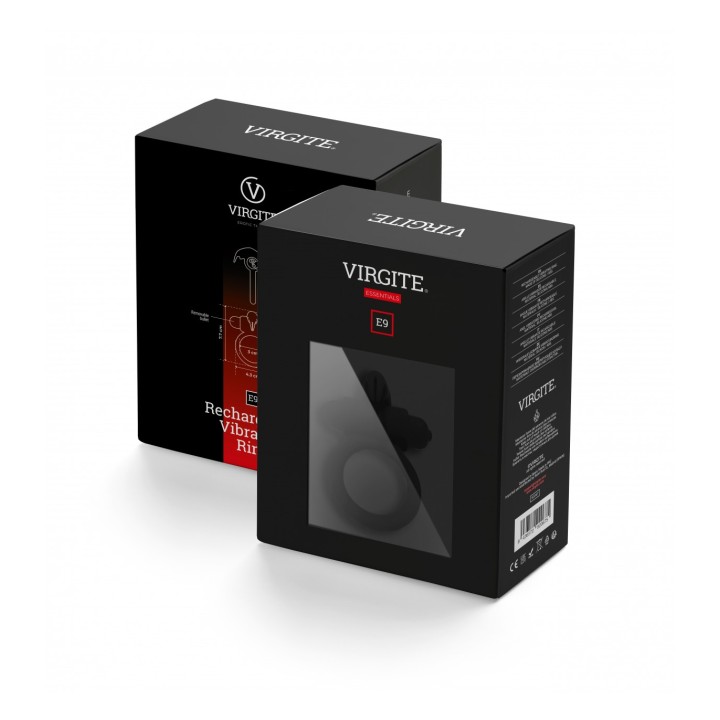 E9 BLACK RECHARGEABLE VIBRATING RING