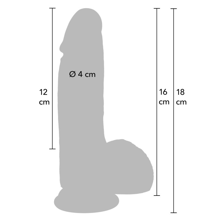 Realistic Dildo Liquid Silicone 16 cm